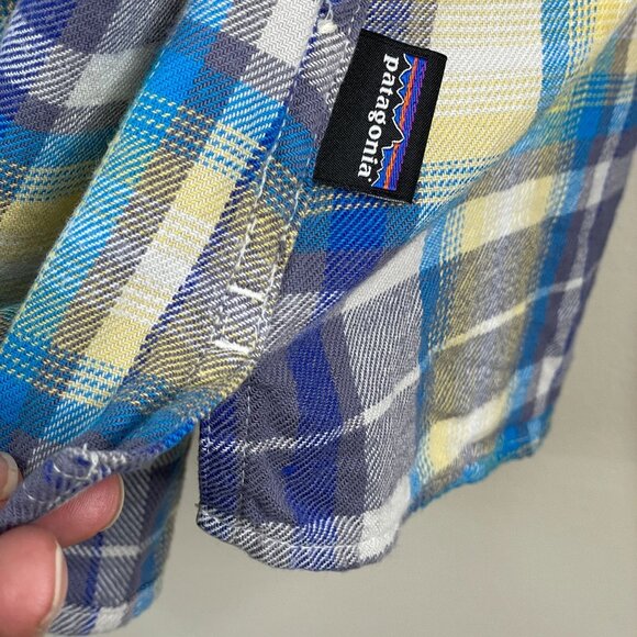 Patagonia Womens Flannel Shirt Top Size 4 Organic Cotton Plaid Hiking Camping - Picture 5 of 15